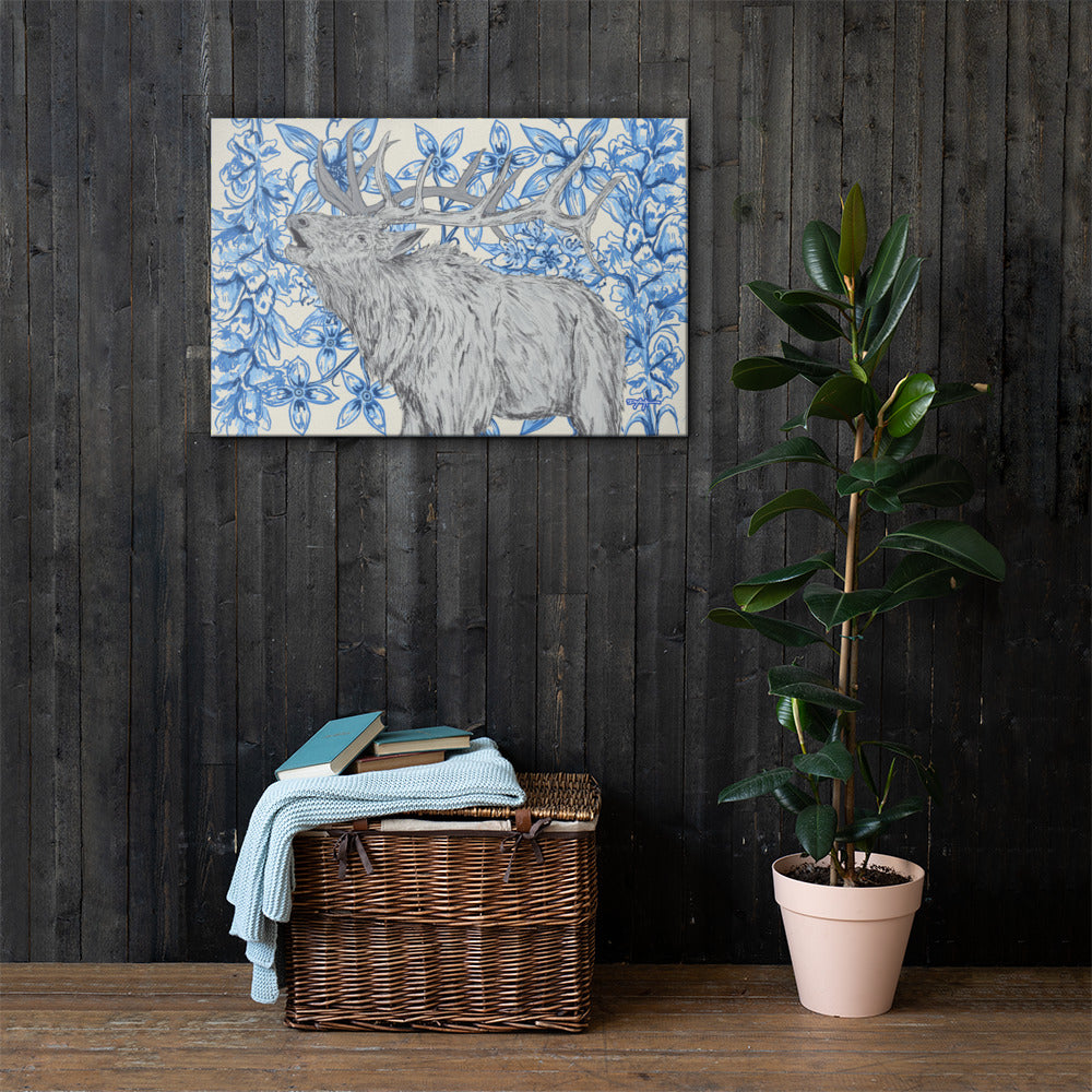 Appalachian Porcelain Peregrine Falcon Fine Art Canvas 24 x 36"