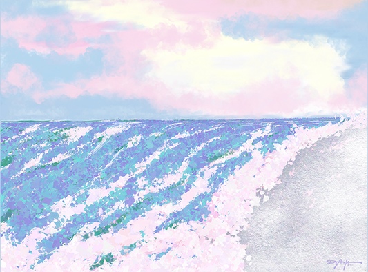 Serenity Beach Fine Art  Landscape Canvas 18" x 24"