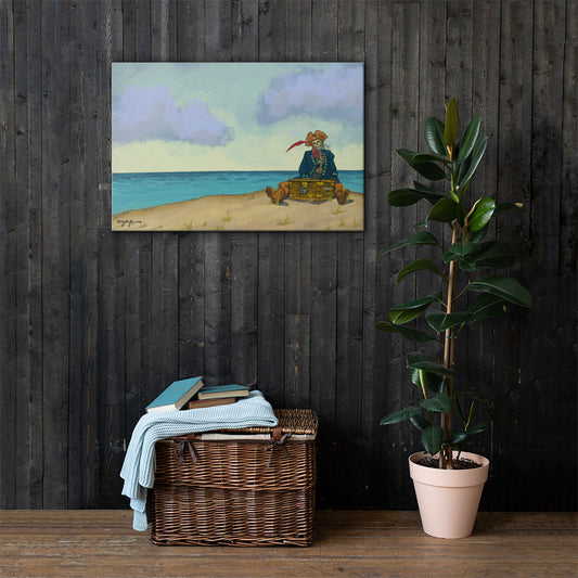 All Mine Pirate Treasure Island Beach Fine Art Canvas 24 x 36"