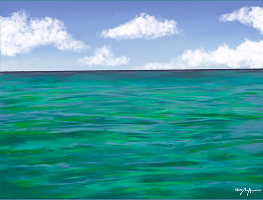 The Colors of Islamorada Waters Fine Art Canvas 18" x 24"