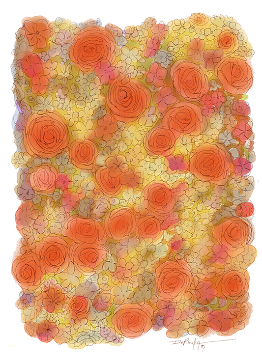 Four Seasons Fall Fine Art Floral Flower Canvas Print 18" x 24"