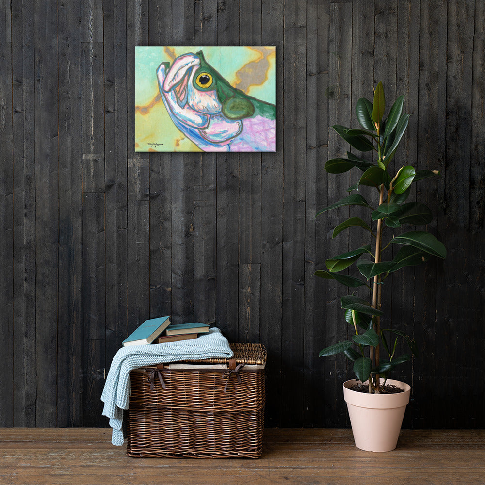 Tarpon Head Sportfish Fine Fish Art Canvas Print 18" x 24"