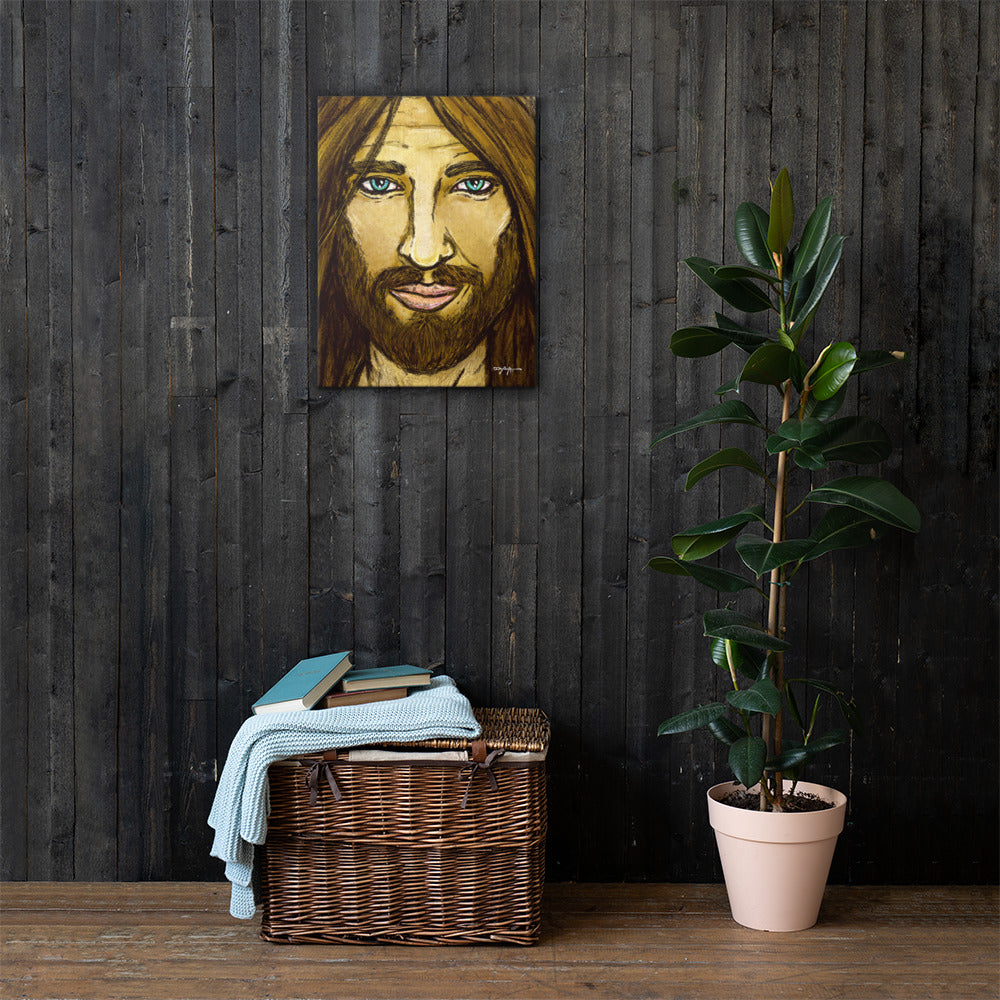 Son of Man Close-Up Jesus Christ Christian Fine Art  Canvas Print