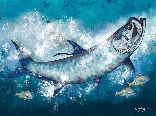 The Regal Tarpon Fine Art Canvas Print 18" x 24"