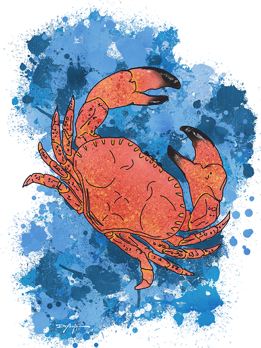 Stone Crab Expressionism Fine Art Canvas Print